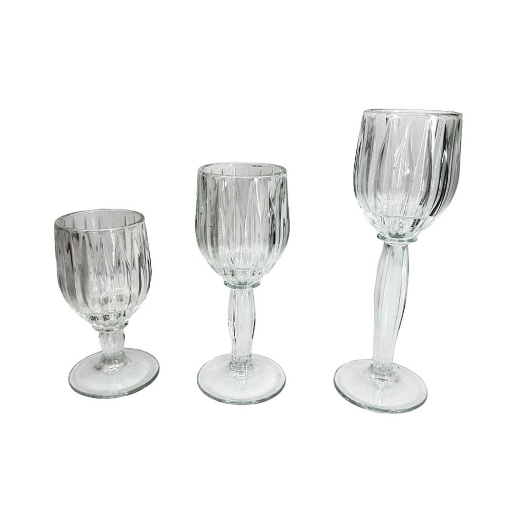 Home Interiors & Gifts Votive Candle Holders Ribbed Clear Glass Set of 3 Decor
